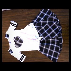 Back To School Cute Girl’s Top With Skirt